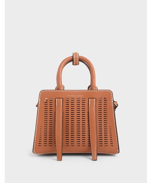 CHARLES & KEITH(チャールズ & キース)の「クロックエフェクト ハンドバッグ / Croc-Effect Handbag(ハンドバッグ・レディース・イエロー/ライトブラウン/ベビーピンク/ブラック・M)」の2枚目の写真