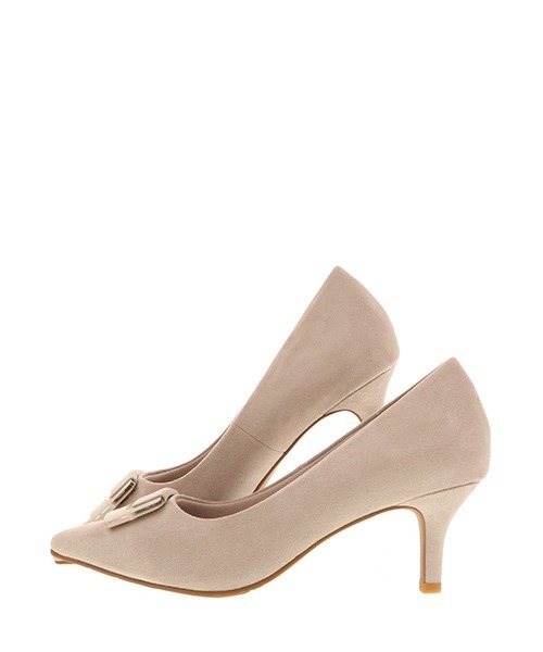 RANDA（ランダ）の「ストレスフリー/スクエアパーツポインテッドトゥパンプス（パンプス・レディース・ブラック/ベージュ/グレー・23/24/25/22/22.5/24.5/23.5/25.5）」の6枚目の写真