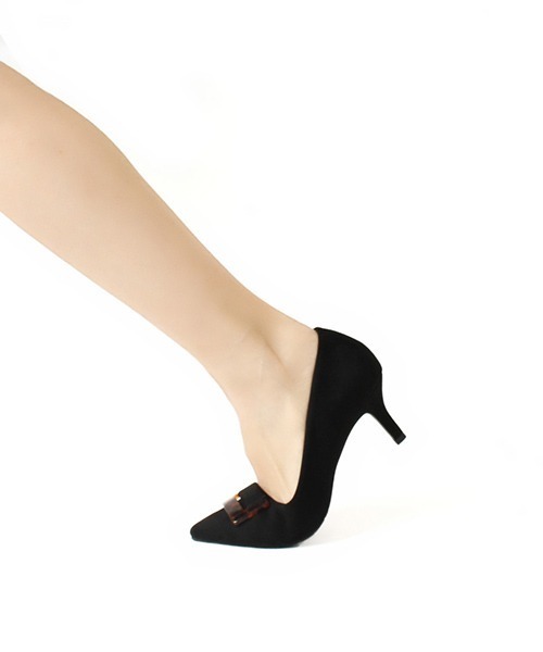 RANDA（ランダ）の「ストレスフリー/スクエアパーツポインテッドトゥパンプス（パンプス・レディース・ブラック/ベージュ/グレー・23/24/25/22/22.5/24.5/23.5/25.5）」の8枚目の写真