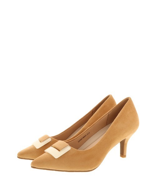 RANDA（ランダ）の「ストレスフリー/スクエアパーツポインテッドトゥパンプス（パンプス・レディース・ブラック/ベージュ/グレー・23/24/25/22/22.5/24.5/23.5/25.5）」の11枚目の写真