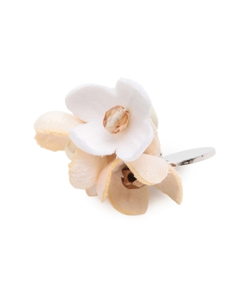 Ray BEAMS（レイビームス）の「atelier senka / フラワー イヤリング（イヤリング・レディース・オフホワイト/ブラック・ONE SIZE）」の6枚目の写真