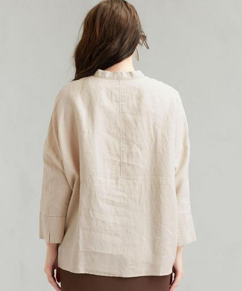 green label relaxing（グリーンレーベルリラクシング）の「[コルトレイクリネン] SC ドルマン シャツ（シャツ/ブラウス・レディース・ベージュ/ダークブラウン/ライトブルー・FREE）」の18枚目の写真