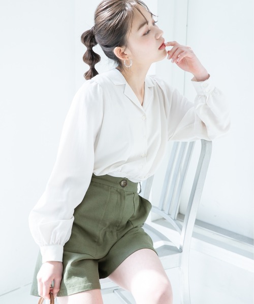 Heather（ヘザー）の「Wキリカエカイキンブラウス　873517（シャツ/ブラウス・レディース・ベージュ/ブラウン/アイボリー・FREE）」の2枚目の写真