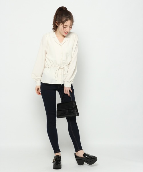 Heather（ヘザー）の「Wキリカエカイキンブラウス　873517（シャツ/ブラウス・レディース・ベージュ/ブラウン/アイボリー・FREE）」の5枚目の写真