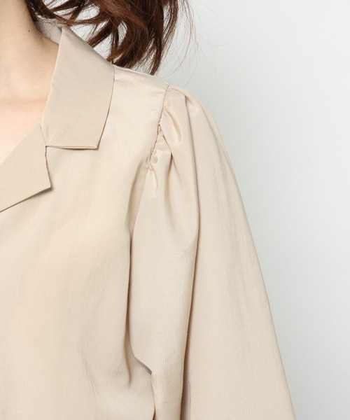 Heather（ヘザー）の「Wキリカエカイキンブラウス　873517（シャツ/ブラウス・レディース・ベージュ/ブラウン/アイボリー・FREE）」の4枚目の写真