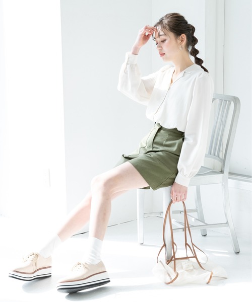 Heather（ヘザー）の「Wキリカエカイキンブラウス　873517（シャツ/ブラウス・レディース・ベージュ/ブラウン/アイボリー・FREE）」の16枚目の写真