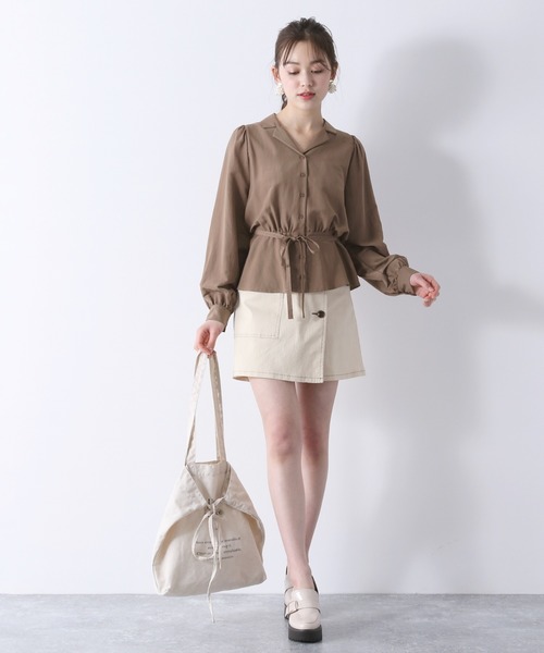 Heather（ヘザー）の「Wキリカエカイキンブラウス　873517（シャツ/ブラウス・レディース・ベージュ/ブラウン/アイボリー・FREE）」の18枚目の写真