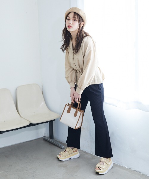 Heather（ヘザー）の「Wキリカエカイキンブラウス　873517（シャツ/ブラウス・レディース・ベージュ/ブラウン/アイボリー・FREE）」の19枚目の写真