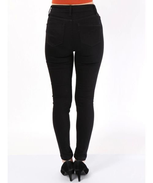 EMODA(エモダ)の「RIPPEDジャストウエストパギンス(デニムパンツ・レディース・インディゴブルー/ブラック・SMALL/X-SMALL/MEDIUM)」の3枚目の写真