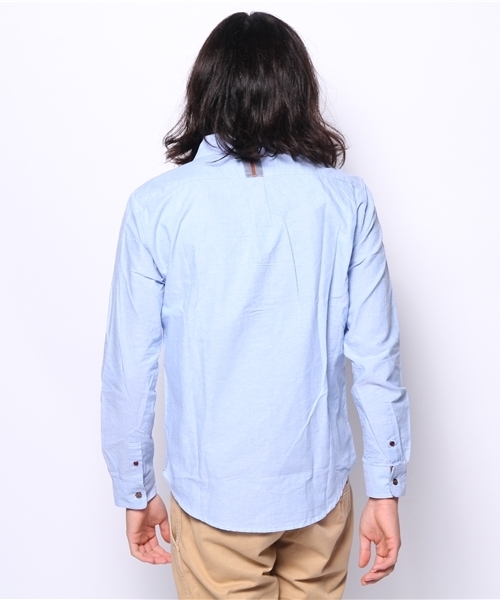 WEGO（ウィゴー）の「WEGO/パラシュートボタンオックスシャツ（シャツ/ブラウス・メンズ・ホワイト/サックスブルー・MEDIUM/LARGE）」の5枚目の写真