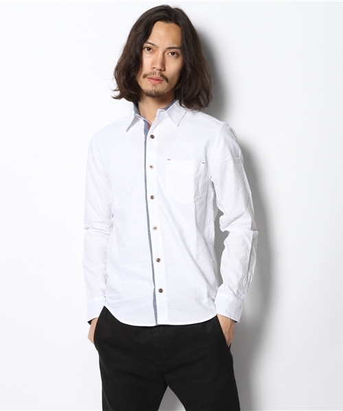 WEGO（ウィゴー）の「WEGO/パラシュートボタンオックスシャツ（シャツ/ブラウス・メンズ・ホワイト/サックスブルー・MEDIUM/LARGE）」の12枚目の写真