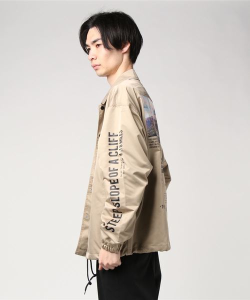 WEGO（ウィゴー）の「WEGO/マウンテンコーチジャケット（ブルゾン・メンズ・ベージュ/ブラック・MEDIUM/LARGE）」の4枚目の写真