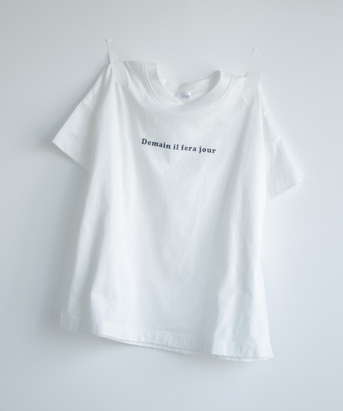 LOWRYS FARM（ローリーズファーム）の「ピグメントロゴＴＥＥ　886761（Tシャツ/カットソー・キッズ・チャコールグレー/ピンク/アイボリー/イエロー・MEDIUM/LARGE/X-LARGE）」の3枚目の写真