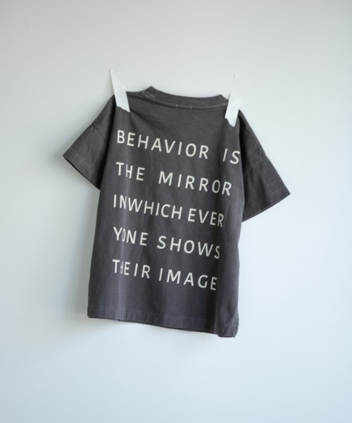 LOWRYS FARM（ローリーズファーム）の「ピグメントロゴＴＥＥ　886761（Tシャツ/カットソー・キッズ・チャコールグレー/ピンク/アイボリー/イエロー・MEDIUM/LARGE/X-LARGE）」の2枚目の写真