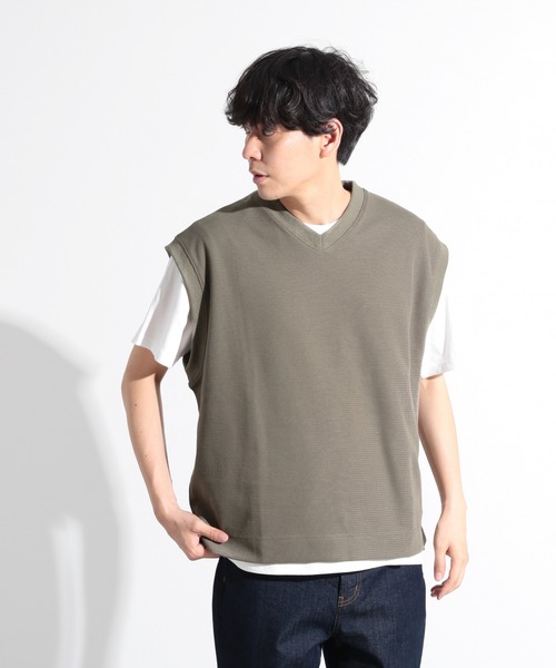 LAKOLE(ラコレ)の「サカリバVネックベスト / LAKOLE(ベスト・メンズ・ブラック/ブラウン/サンドグレー・MEDIUM/LARGE)」の3枚目の写真