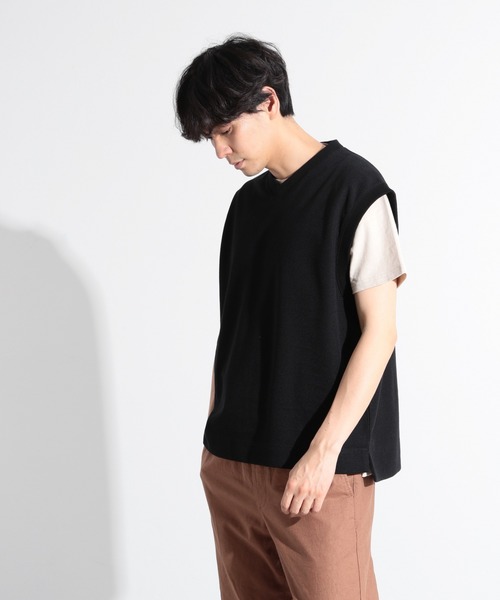 LAKOLE(ラコレ)の「サカリバVネックベスト / LAKOLE(ベスト・メンズ・ブラック/ブラウン/サンドグレー・MEDIUM/LARGE)」の2枚目の写真