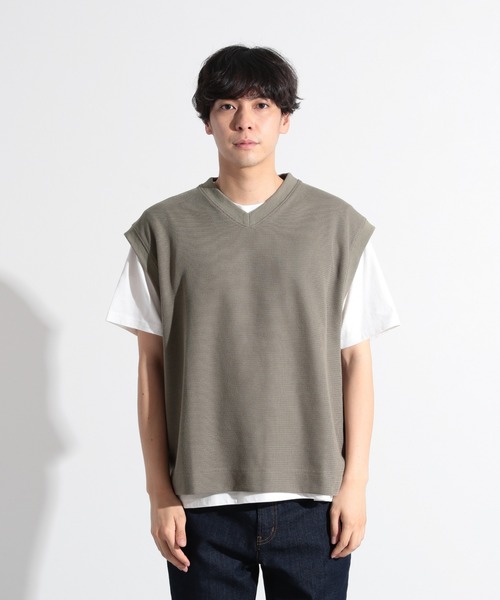 LAKOLE(ラコレ)の「サカリバVネックベスト / LAKOLE(ベスト・メンズ・ブラック/ブラウン/サンドグレー・MEDIUM/LARGE)」の7枚目の写真