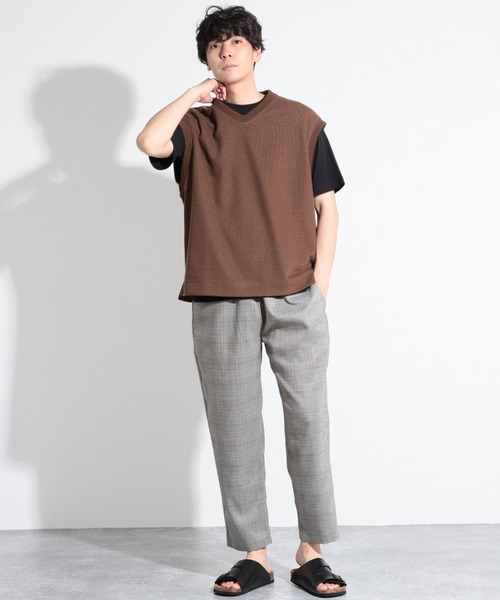 LAKOLE(ラコレ)の「サカリバVネックベスト / LAKOLE(ベスト・メンズ・ブラック/ブラウン/サンドグレー・MEDIUM/LARGE)」の4枚目の写真