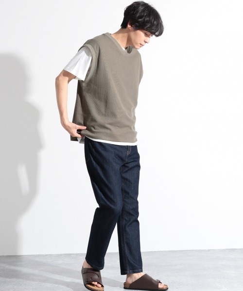 LAKOLE(ラコレ)の「サカリバVネックベスト / LAKOLE(ベスト・メンズ・ブラック/ブラウン/サンドグレー・MEDIUM/LARGE)」の6枚目の写真