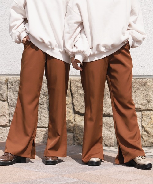 PairPair(ペアペア)の「カラーフレアパンツ(その他パンツ・レディース・ブラック/ブラウン/ミント/ブルーグレー/ライトベージュ・SMALL/MEDIUM)」の1枚目の写真