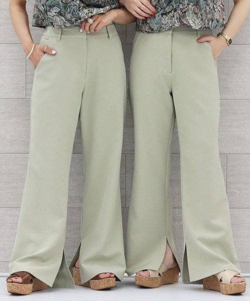 PairPair(ペアペア)の「カラーフレアパンツ(その他パンツ・レディース・ブラック/ブラウン/ミント/ブルーグレー/ライトベージュ・SMALL/MEDIUM)」の5枚目の写真