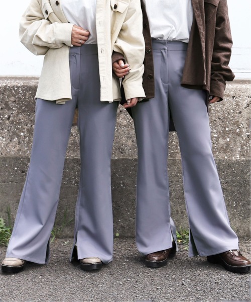 PairPair(ペアペア)の「カラーフレアパンツ(その他パンツ・レディース・ブラック/ブラウン/ミント/ブルーグレー/ライトベージュ・SMALL/MEDIUM)」の3枚目の写真