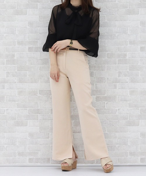 PairPair(ペアペア)の「カラーフレアパンツ(その他パンツ・レディース・ブラック/ブラウン/ミント/ブルーグレー/ライトベージュ・SMALL/MEDIUM)」の15枚目の写真