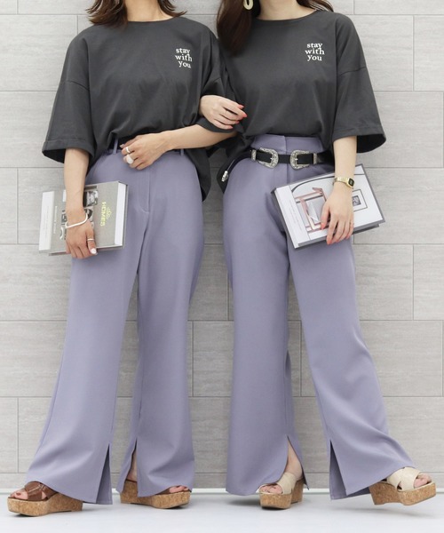 PairPair(ペアペア)の「カラーフレアパンツ(その他パンツ・レディース・ブラック/ブラウン/ミント/ブルーグレー/ライトベージュ・SMALL/MEDIUM)」の21枚目の写真