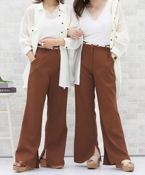 PairPair(ペアペア)の「カラーフレアパンツ(その他パンツ・レディース・ブラック/ブラウン/ミント/ブルーグレー/ライトベージュ・SMALL/MEDIUM)」の12枚目の写真