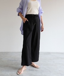 レーヨンリネンベイカーワイドパンツ