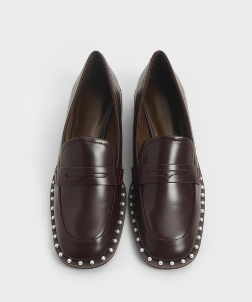 CHARLES & KEITH(チャールズ & キース)の「エンベリッシュドトリム ローファーフラット / Embellished-Trim Loafer Flats(ローファー・レディース・ブラック/オリーブ/マルーン・22.5cm/23cm/23.5cm/24.5cm/25cm/25.5cm)」の13枚目の写真