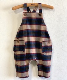Ocean&Ground | チェックベビーサロペット（70～80cm）(サロペット/オーバーオール)
