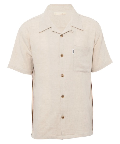 #Re:room(リルーム)の「サイドラインリゾートリラックスシャツ(シャツ/ブラウス・メンズ・オフホワイト/ベージュ/ピンク・SMALL/MEDIUM)」の2枚目の写真