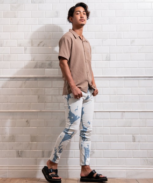 #Re:room(リルーム)の「サイドラインリゾートリラックスシャツ(シャツ/ブラウス・メンズ・オフホワイト/ベージュ/ピンク・SMALL/MEDIUM)」の7枚目の写真