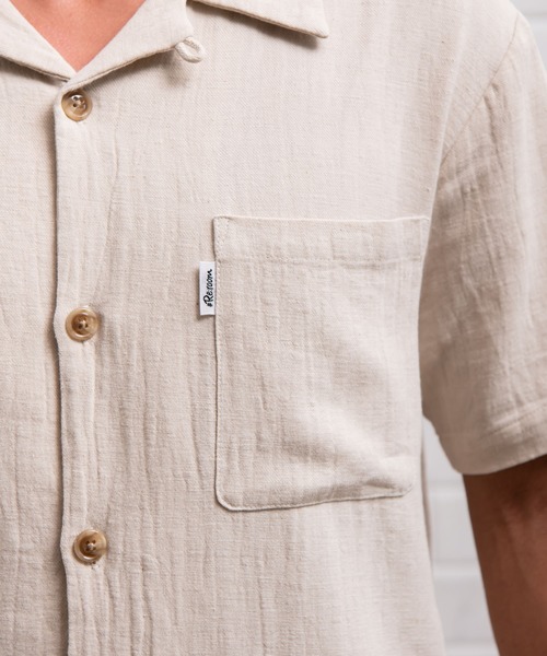 #Re:room(リルーム)の「サイドラインリゾートリラックスシャツ(シャツ/ブラウス・メンズ・オフホワイト/ベージュ/ピンク・SMALL/MEDIUM)」の14枚目の写真