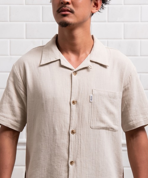 #Re:room(リルーム)の「サイドラインリゾートリラックスシャツ(シャツ/ブラウス・メンズ・オフホワイト/ベージュ/ピンク・SMALL/MEDIUM)」の13枚目の写真