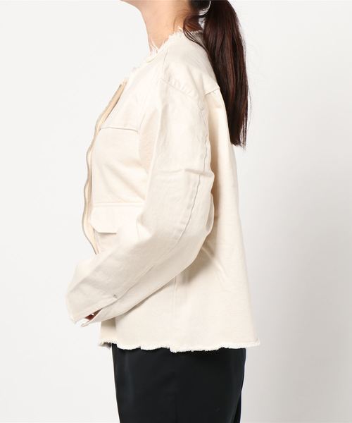 Bshop（ビショップ）の「【TANAKA】ノーカラーデニムジャケット