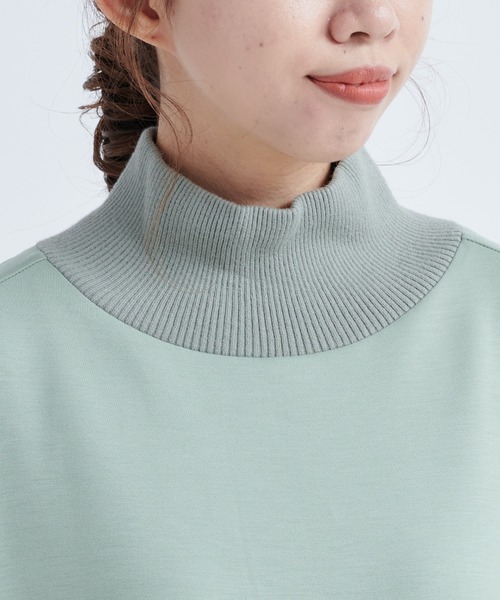 DouDou（ドゥドゥ）の「ドッキングタートル（ニット/セーター・レディース・グリーン/グレイッシュベージュ/ブラック・FREE）」の5枚目の写真