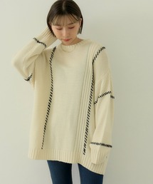 Factor= | 配色刺繍ニット(ニット/セーター)