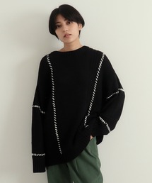 Factor= | 配色刺繍ニット(ニット/セーター)