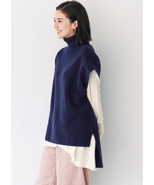 avecmoi(アヴェクモワ)の「【佐藤かなさんプロデュース】 アヴェクモワ タートルニットベスト〈ネイビー〉(ベスト・レディース・ネイビー・MEDIUM/LARGE/X-LARGE/SMALL)」の11枚目の写真