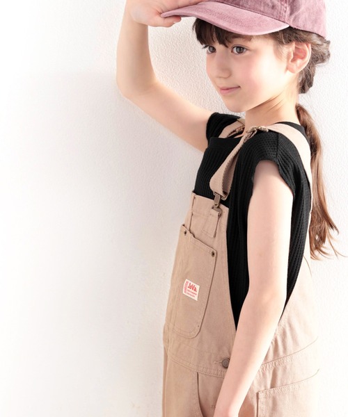 Java（ジャバ）の「《JaVa ジャバコラボ》キッズ  1枚でゆったり&可愛い！綿100％のこだわりサロペット。（サロペット/オーバーオール・キッズ・アイボリー/サンドベージュ・130/140/150/160）」の2枚目の写真