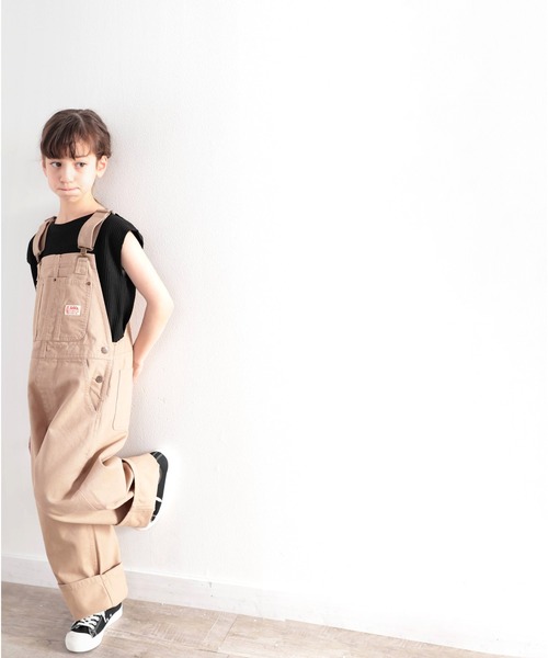 Java（ジャバ）の「《JaVa ジャバコラボ》キッズ  1枚でゆったり&可愛い！綿100％のこだわりサロペット。（サロペット/オーバーオール・キッズ・アイボリー/サンドベージュ・130/140/150/160）」の9枚目の写真