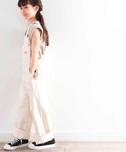 Java（ジャバ）の「《JaVa ジャバコラボ》キッズ  1枚でゆったり&可愛い！綿100％のこだわりサロペット。（サロペット/オーバーオール・キッズ・アイボリー/サンドベージュ・130/140/150/160）」の7枚目の写真