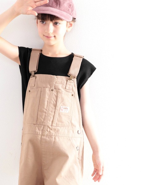 Java（ジャバ）の「《JaVa ジャバコラボ》キッズ  1枚でゆったり&可愛い！綿100％のこだわりサロペット。（サロペット/オーバーオール・キッズ・アイボリー/サンドベージュ・130/140/150/160）」の13枚目の写真