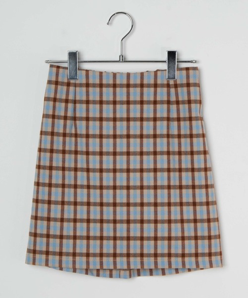 DING（ディング）の「DING/チェック柄ミニスカート（スカート・レディース・ダークグリーン/ベージュ・FREE）」の11枚目の写真