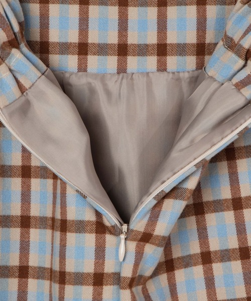 DING（ディング）の「DING/チェック柄ミニスカート（スカート・レディース・ダークグリーン/ベージュ・FREE）」の16枚目の写真