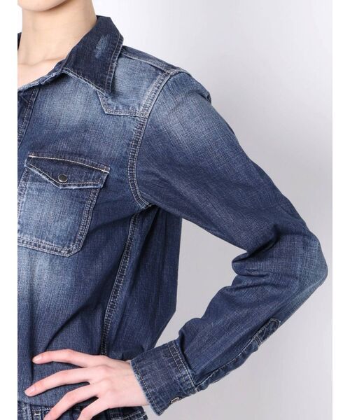 GYDA（ジェイダ）の「ウエスタンデニムオールインワン（つなぎ/オールインワン・レディース・ブルー/インディゴブルー・SMALL/MEDIUM）」の18枚目の写真