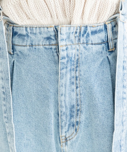 Mysa&Liina(ミーサリーナ)の「レースアップパンツ(デニムパンツ・レディース・サックスブルー/イエロー/オフホワイト/ピンク/グレー・M)」の15枚目の写真