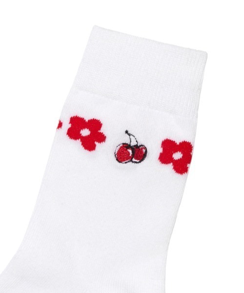 KIRSH(キルシー)の「【KOREA KIRSH オリジナルライン】『KIRSH/キルシー』CHERRY FLOWER SOCKS/チェリー フラワー ソックス(ソックス/靴下・レディース・ホワイト/ブラック・FREE)」の9枚目の写真
